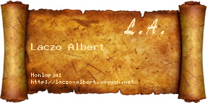 Laczo Albert névjegykártya