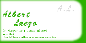 albert laczo business card